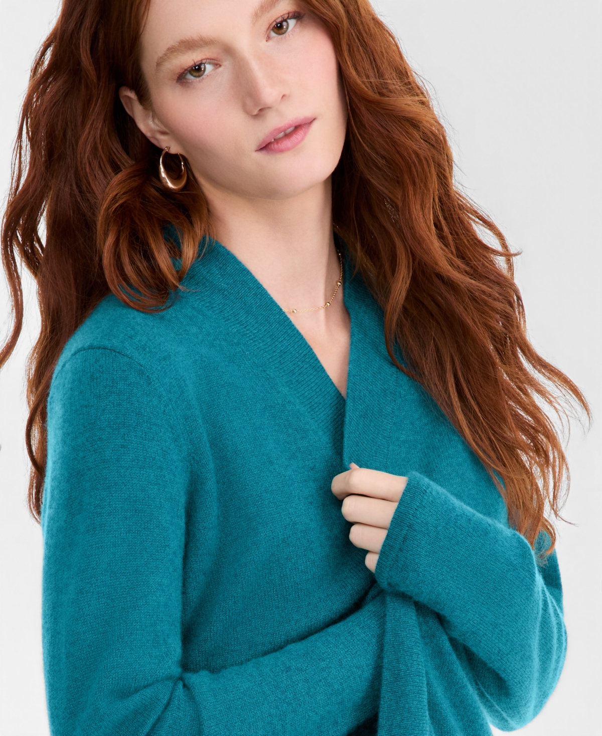 Charter Club Women's 100% Cashmere Split-Hem Long Cardigan, Macy's Exclusive