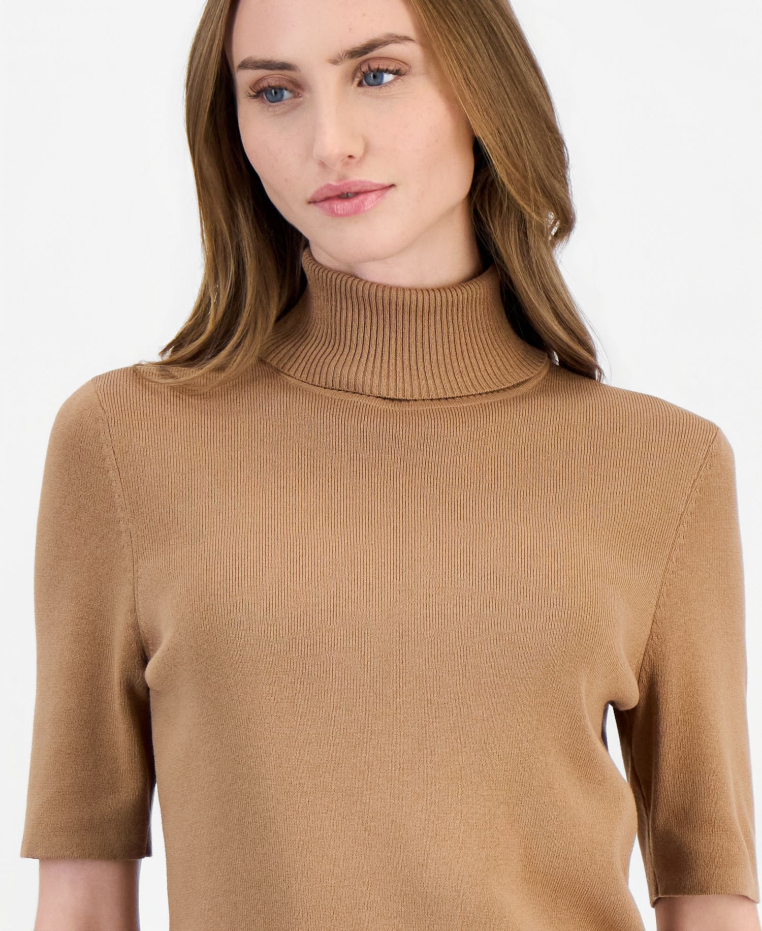 Women's Half-Sleeve Turtleneck Sweater
