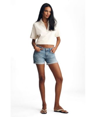 Women's Mavi's Julia Mid Rise Relaxed Short In Lt Brushed Flex Blue