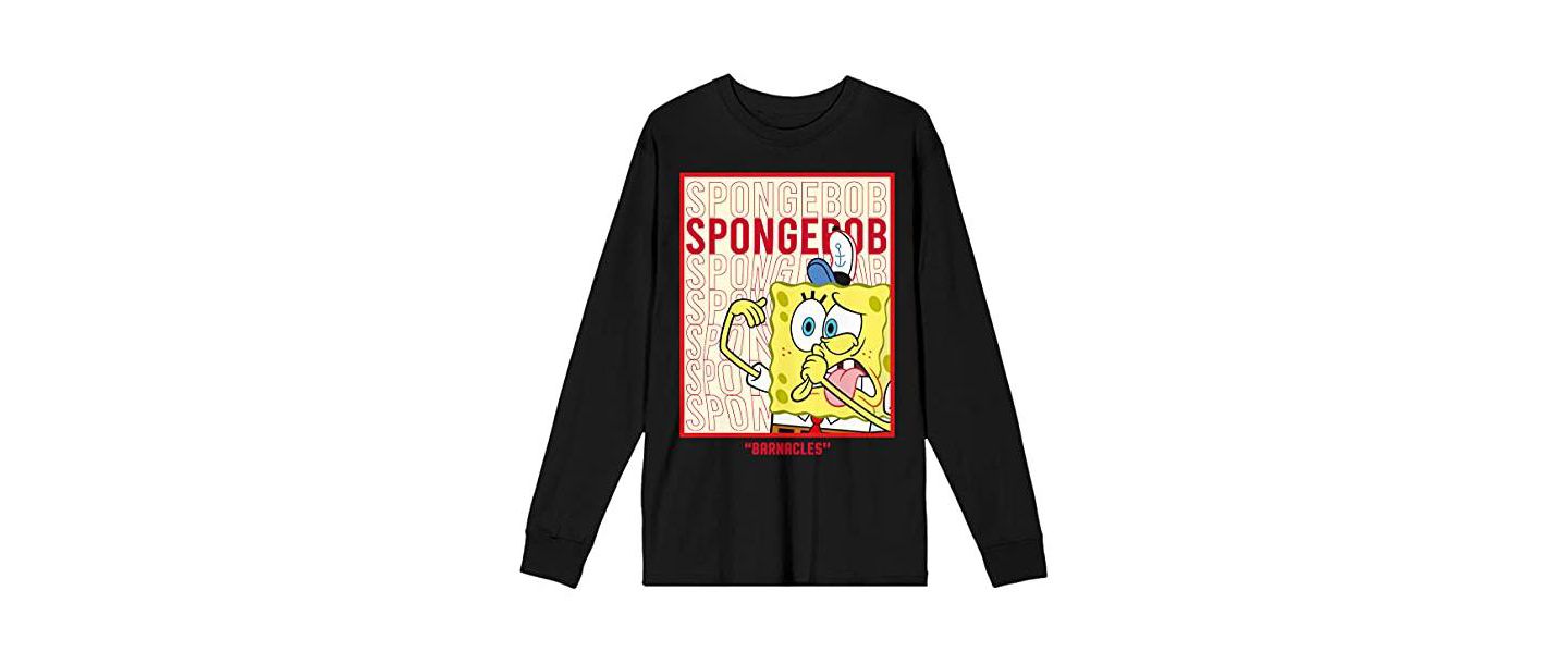 Мужская футболка SpongeBob SquarePants Barnacles Long Sleeve, цвет: Разноцветный — фото 3