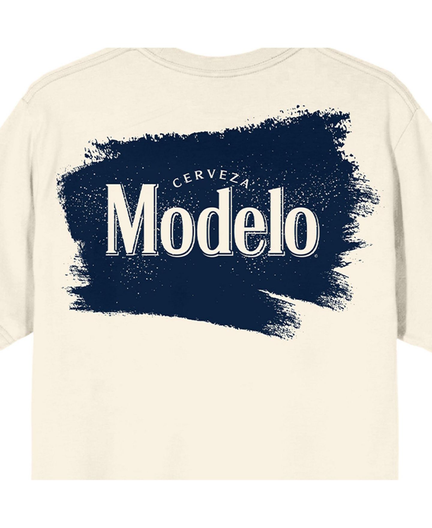 Мужская футболка Modelo Diamond Frame & Brush Stroke Logos Crew Neck Short Sleeve Natural, цвет: Молочно-белый — фото 5