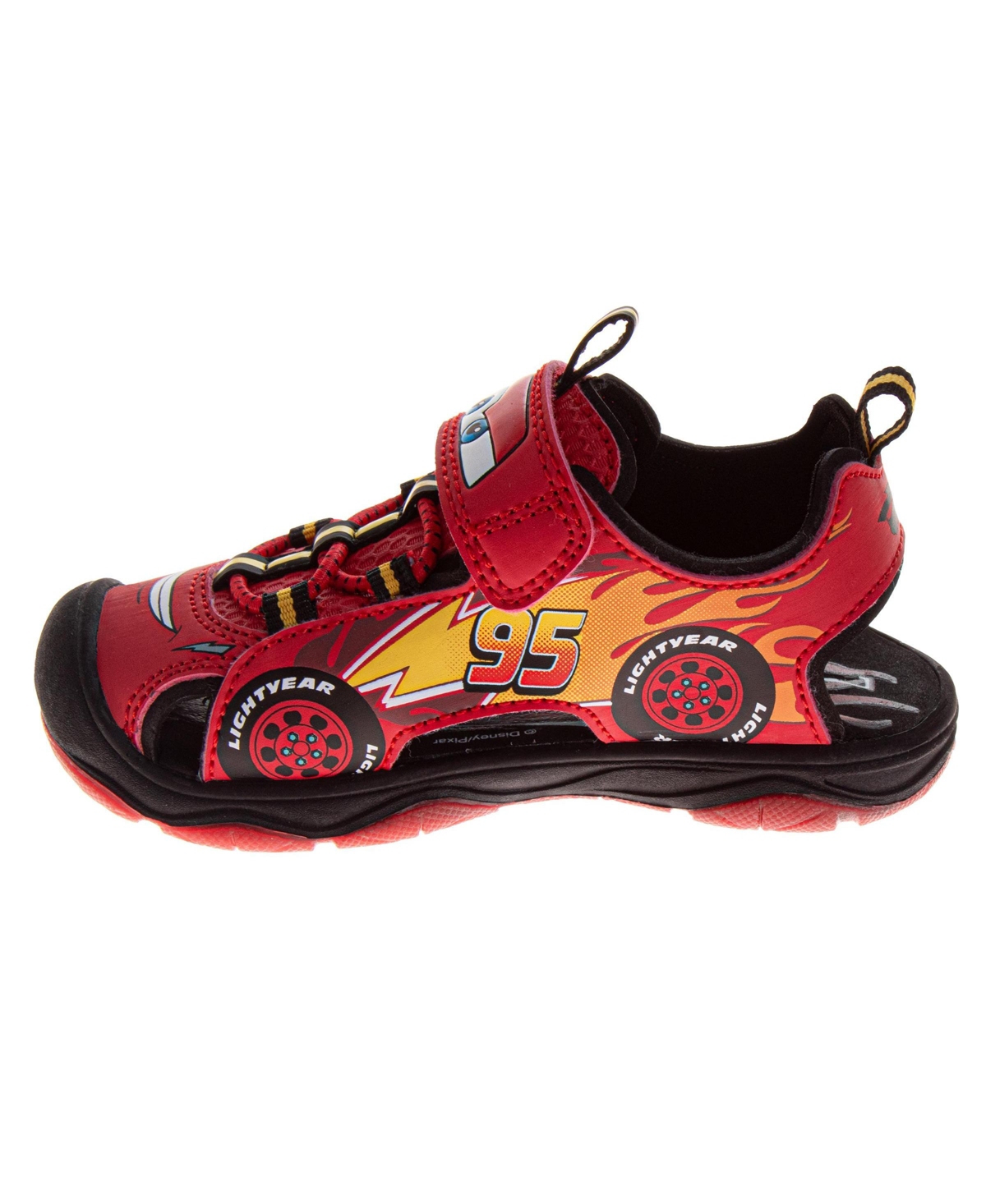Disney Little Boys Cars Lightning McQueen Hook and Loop Sport Sandals