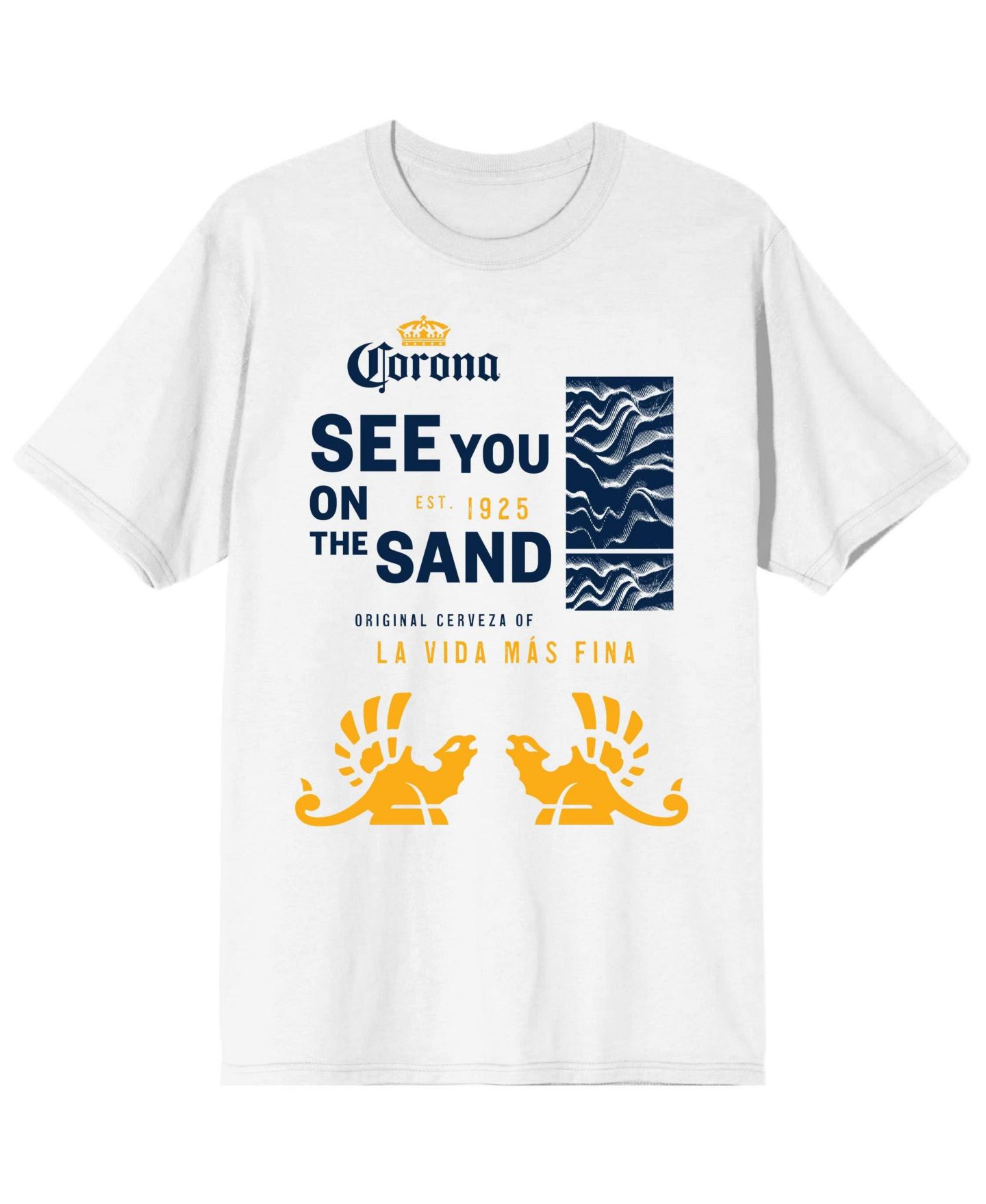 Мужская футболка Corona Big & Tall See You On The Sand White T-shirt - 6XL, цвет: Белый — фото 7