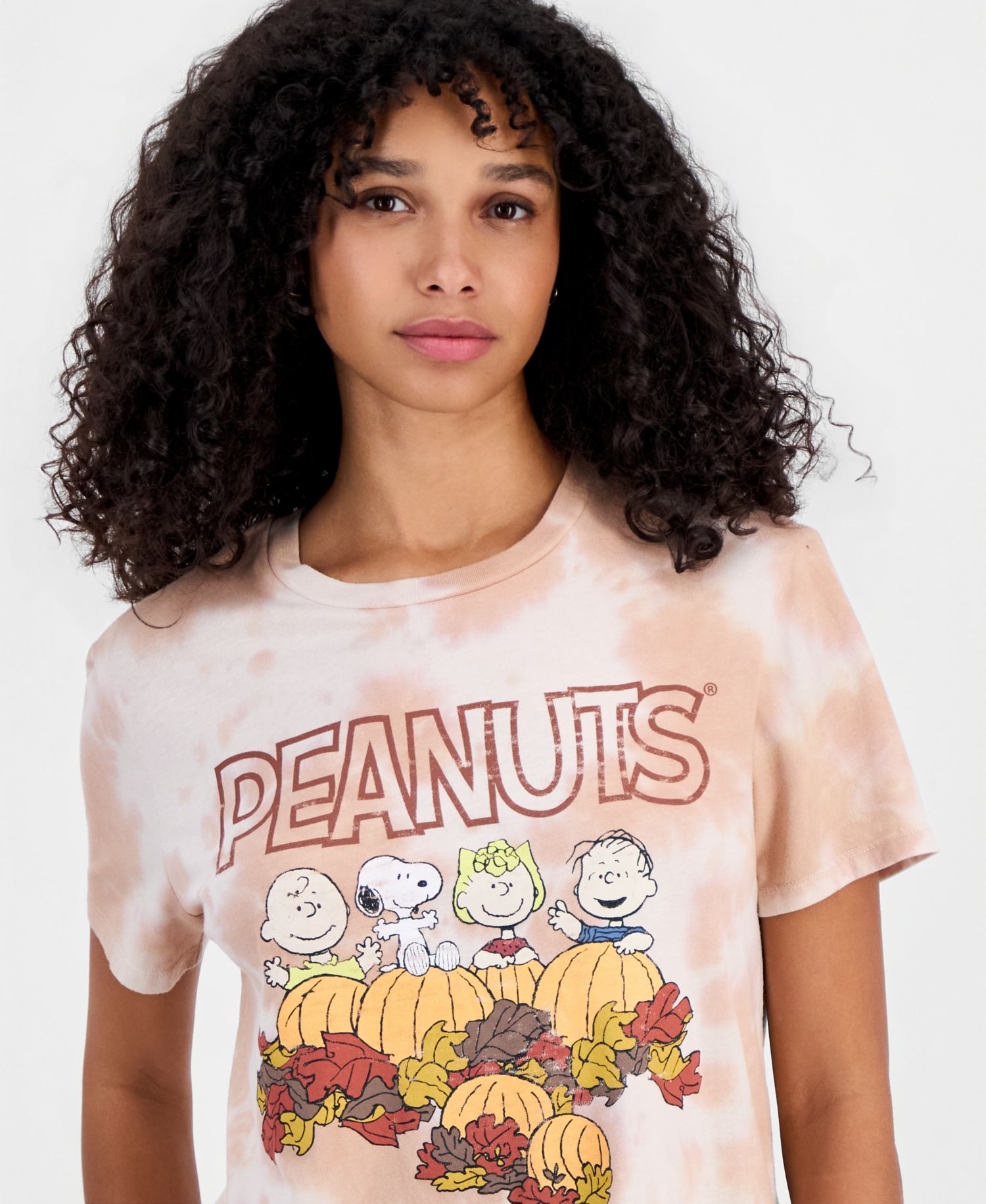 Juniors' Peanuts Cloud-Wash Crewneck Tee
