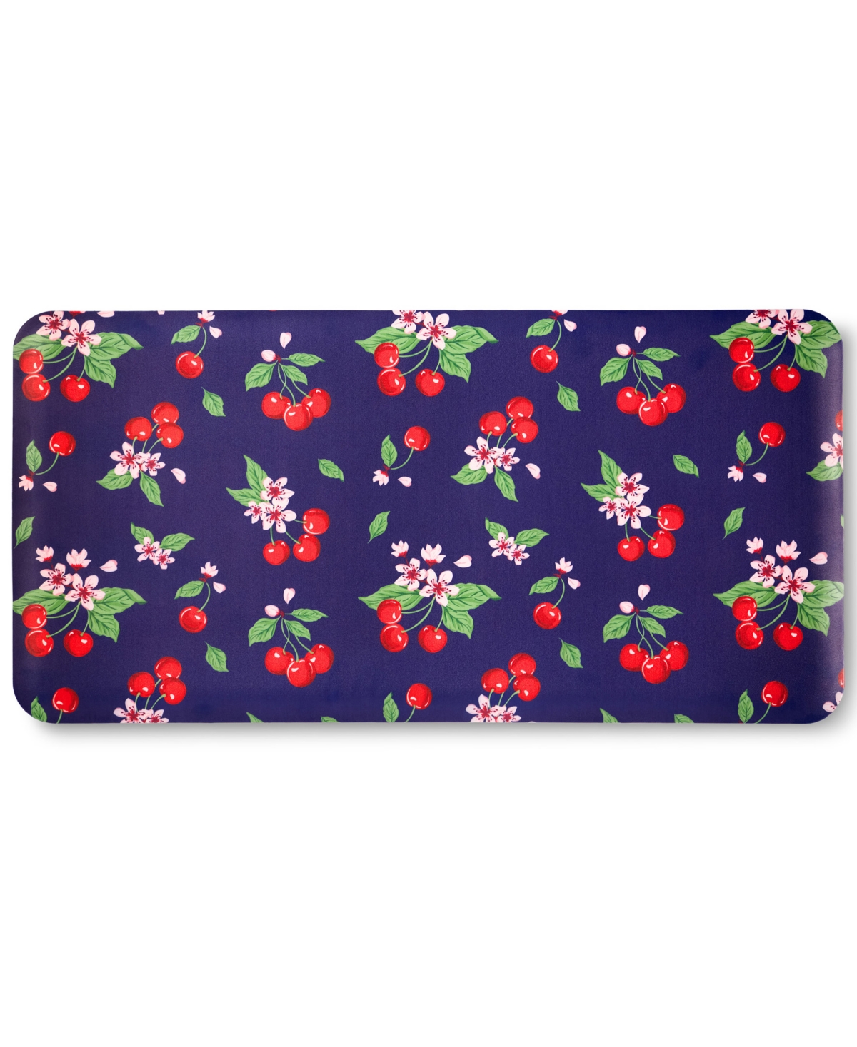 Draper James Fruit Cherry Blossom Bistro Bevel Edge Comfort Kitchen Mat, 39" x 19.69"