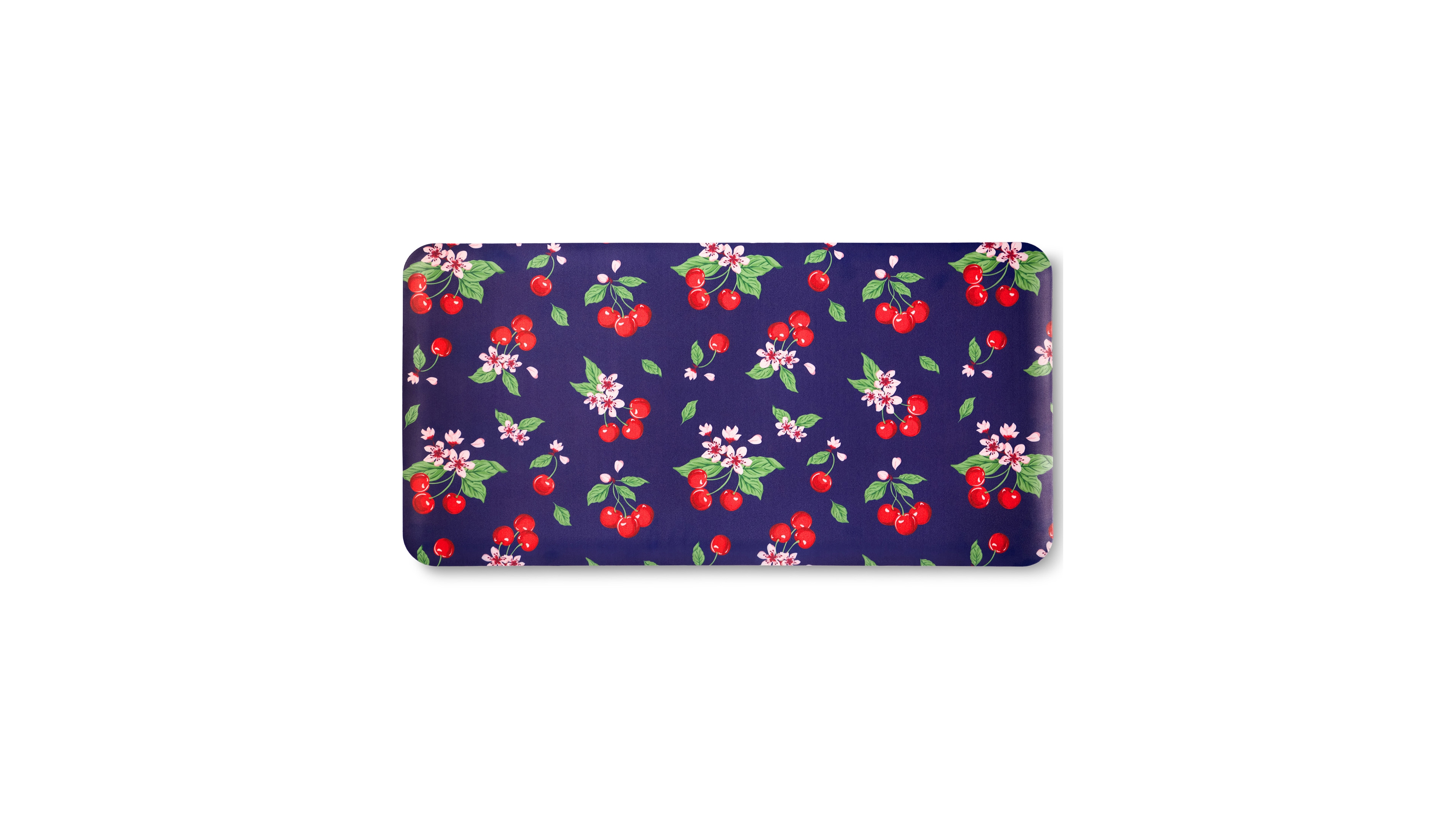 Draper James Fruit Cherry Blossom Bistro Bevel Edge Comfort Kitchen Mat, 39" x 19.69"