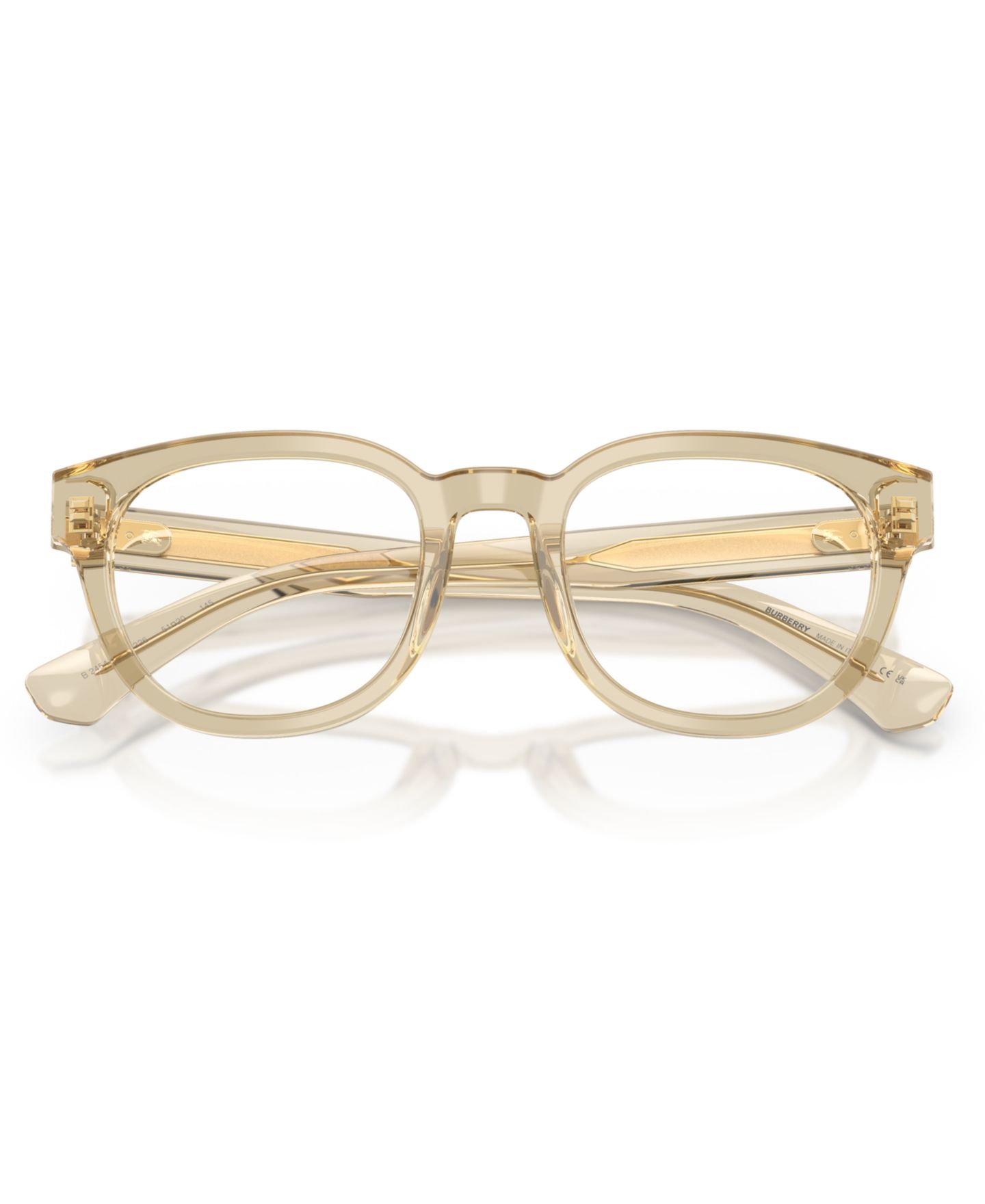 Мужские очки Burberry Man Round Plastic BE2454 Eyeglasses, цвет: Бежевый — фото 3