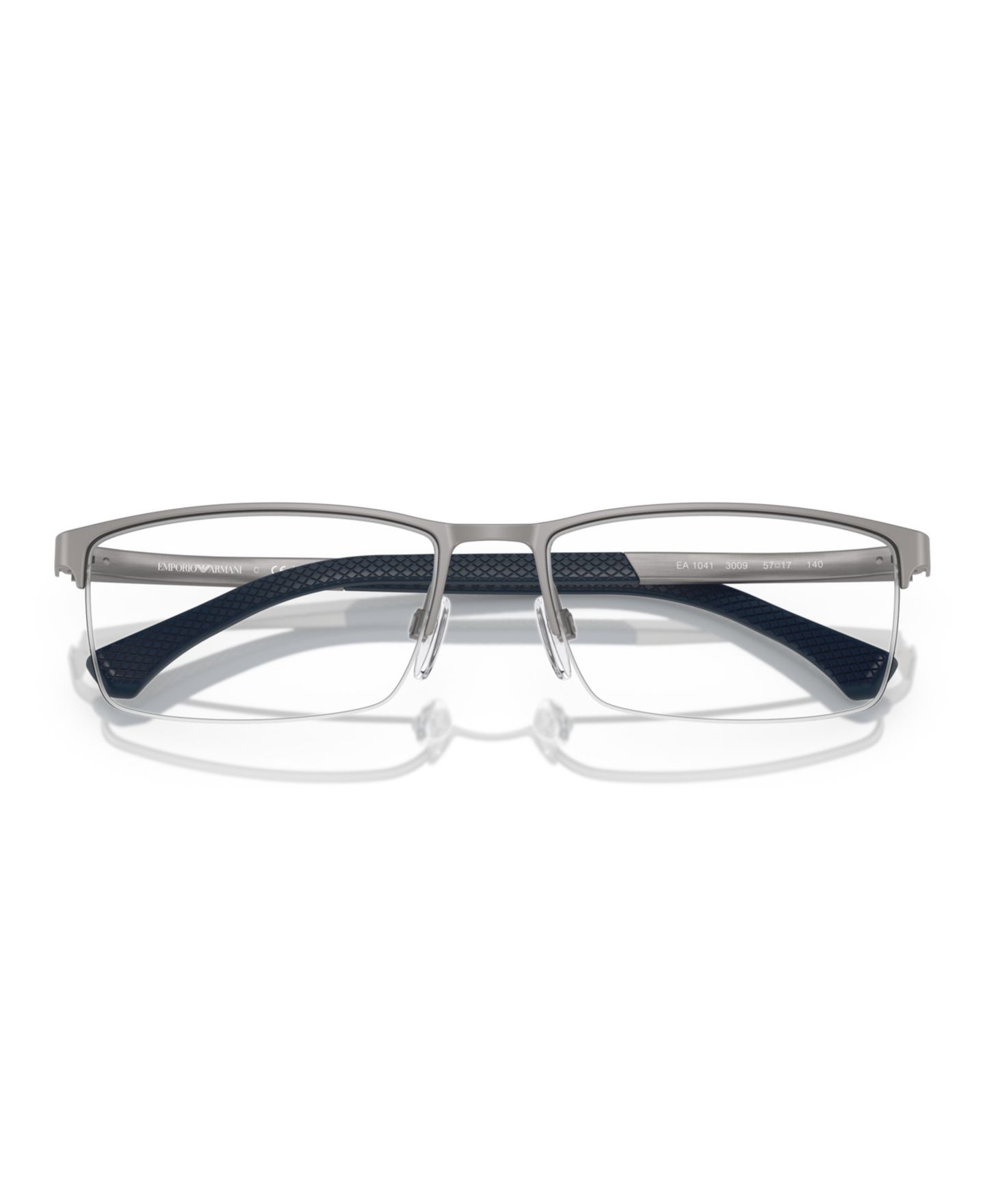 Мужские очки Emporio Armani Man Rectangle Metal EA1041 Eyeglasses, цвет: Графитовый — фото 3