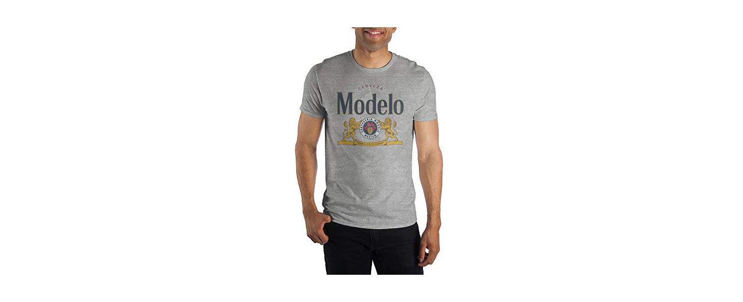 Men's Beer Logo Gray T-Shirt Tee