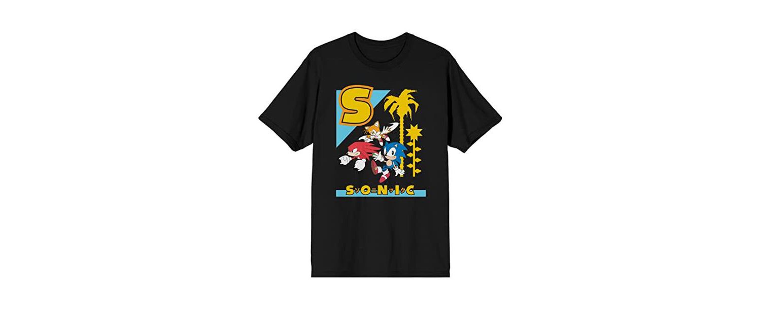 Men's Classic S Color Art Crew Neck Short Sleeve Black
