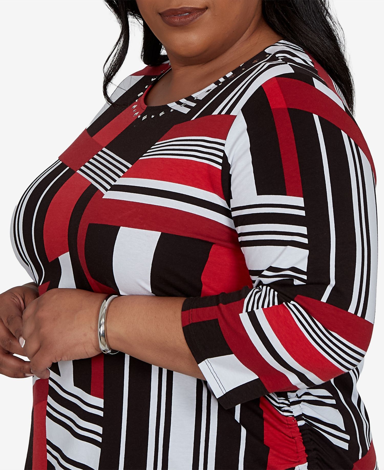 Plus Size Slashed Glass Knit Top