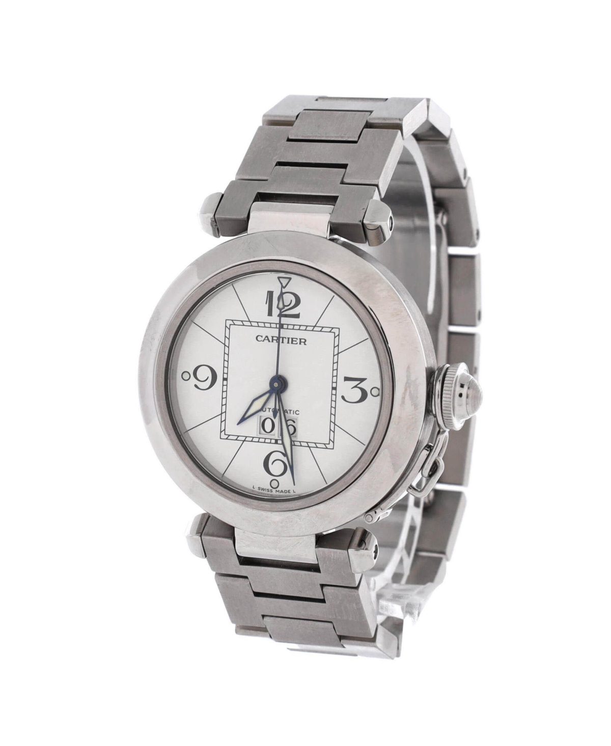 Pre-Owned Cartier Pasha C Big Date Automatic Watch in Stainless Steel 35mm