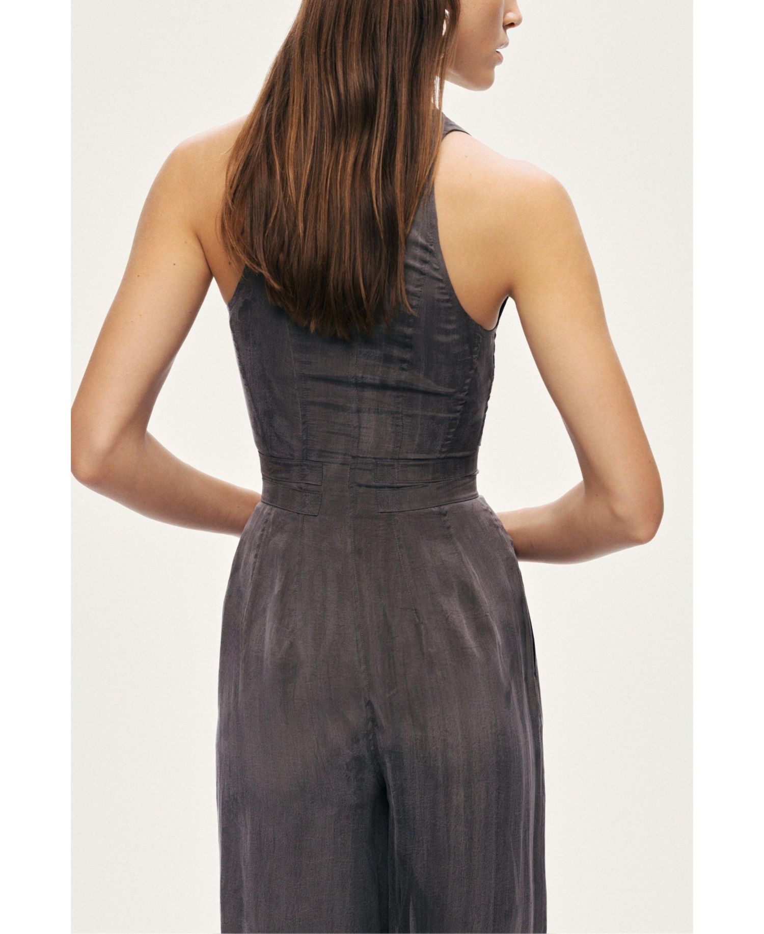 Women's Metal Belt Detail Jumpsuit