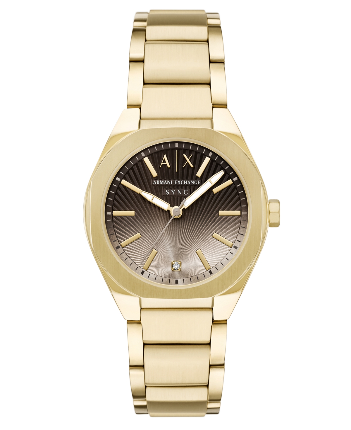 Armani Exchange Women's Sync Quartz Gold Stainless Steel Watch 36mm