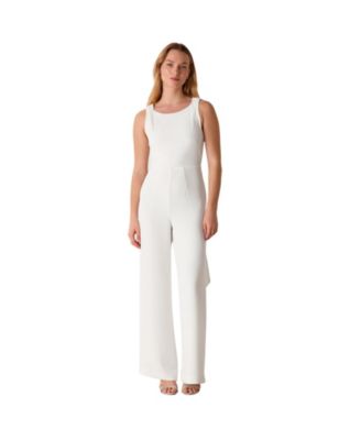 Women's Tie Back Wide Leg Bridal Jumpsuit