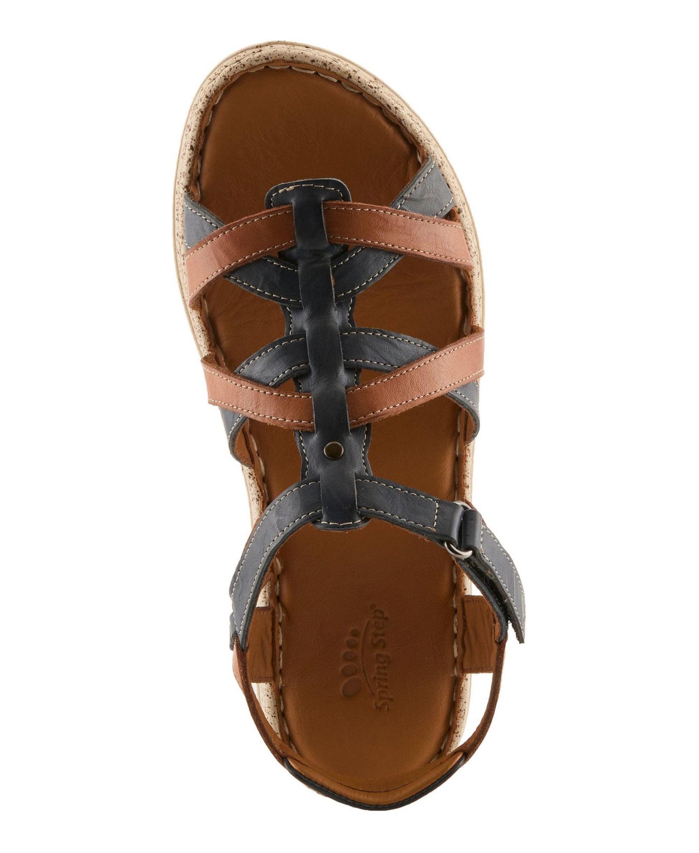 Женские сандалии Spring Step Nyxelle Gladiator with Leather Upper, цвет: Тёмно-синий разноцветный — фото 3