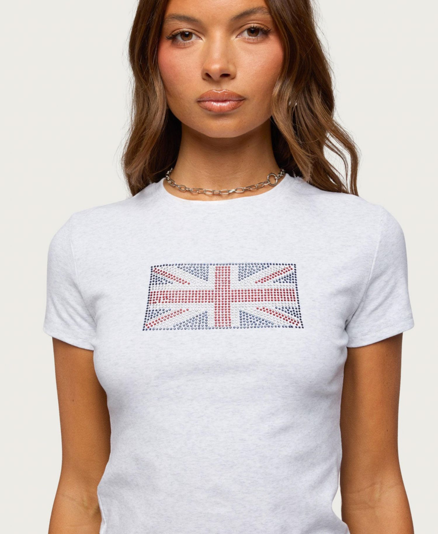 Women's Uk Girl Rhinestone T Shirt