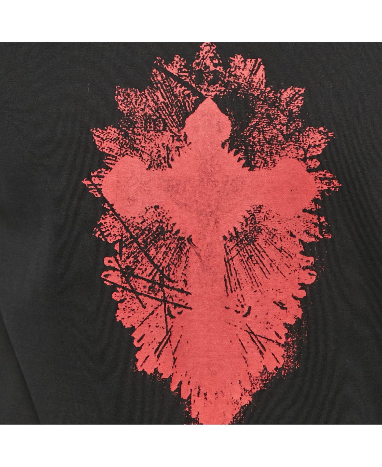 Men's Cross Print Jersey Crewneck T-Shirt