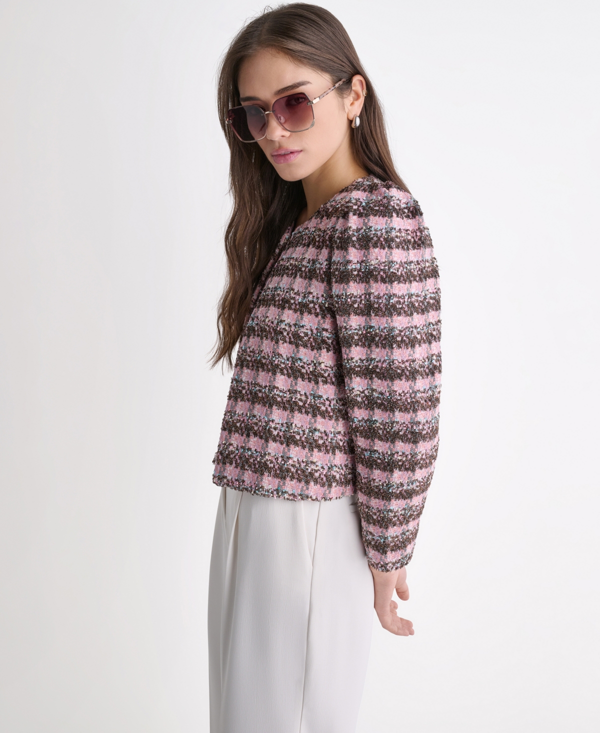 Bcbg Women's Novelty Open-Front Blazer