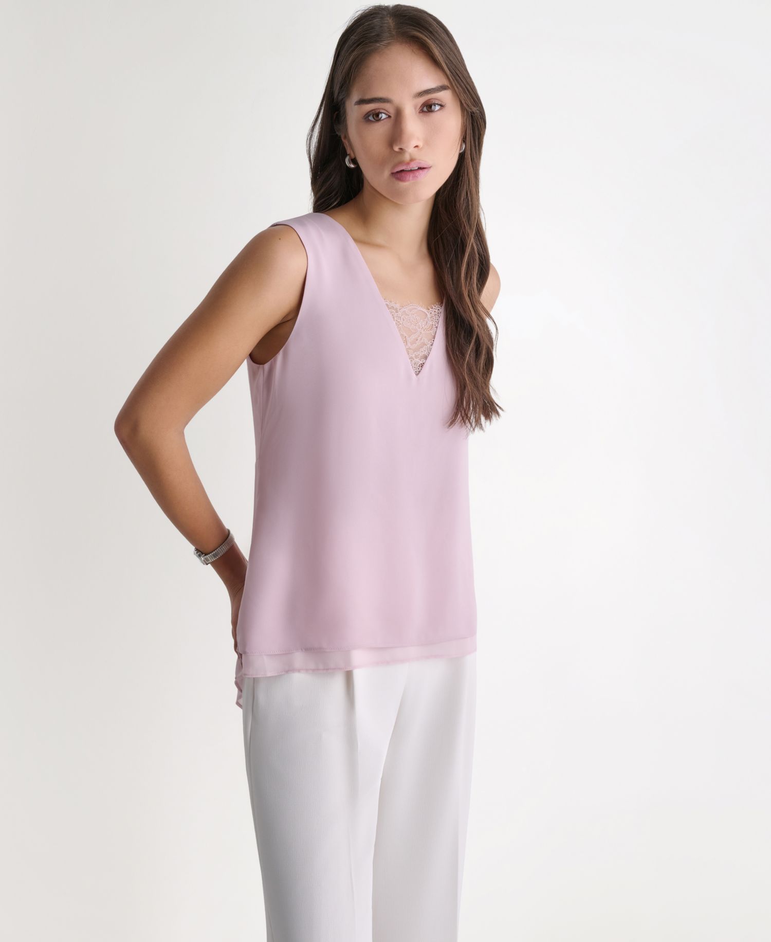 Women's Sleeveless V-Neck Blouse