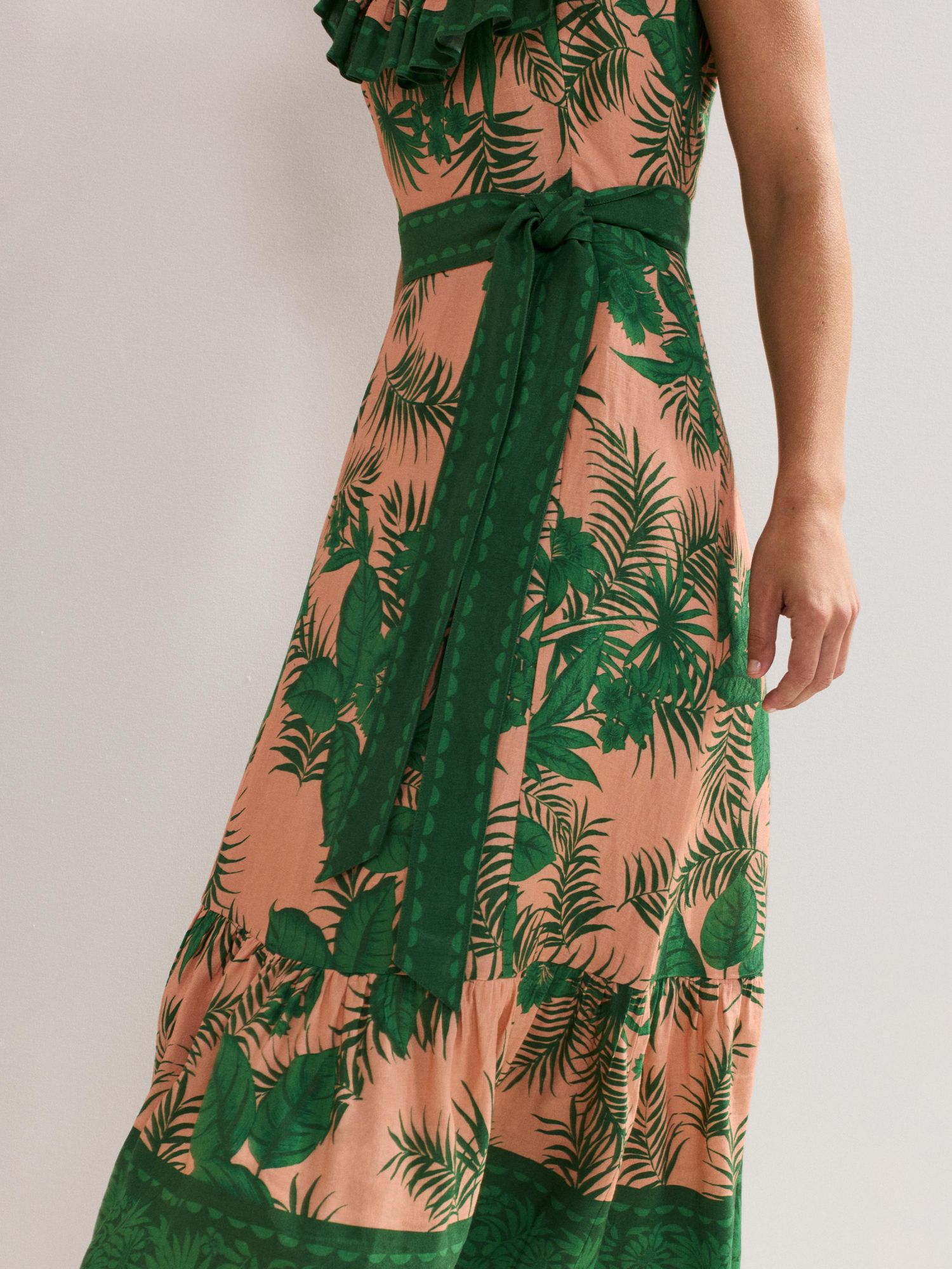 Women's Sandra Ruffled Square Neck Midi Dress