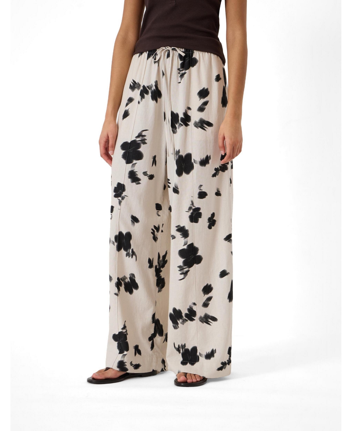 Hush Women's Petunia Linen Blend Wide Leg Trousers