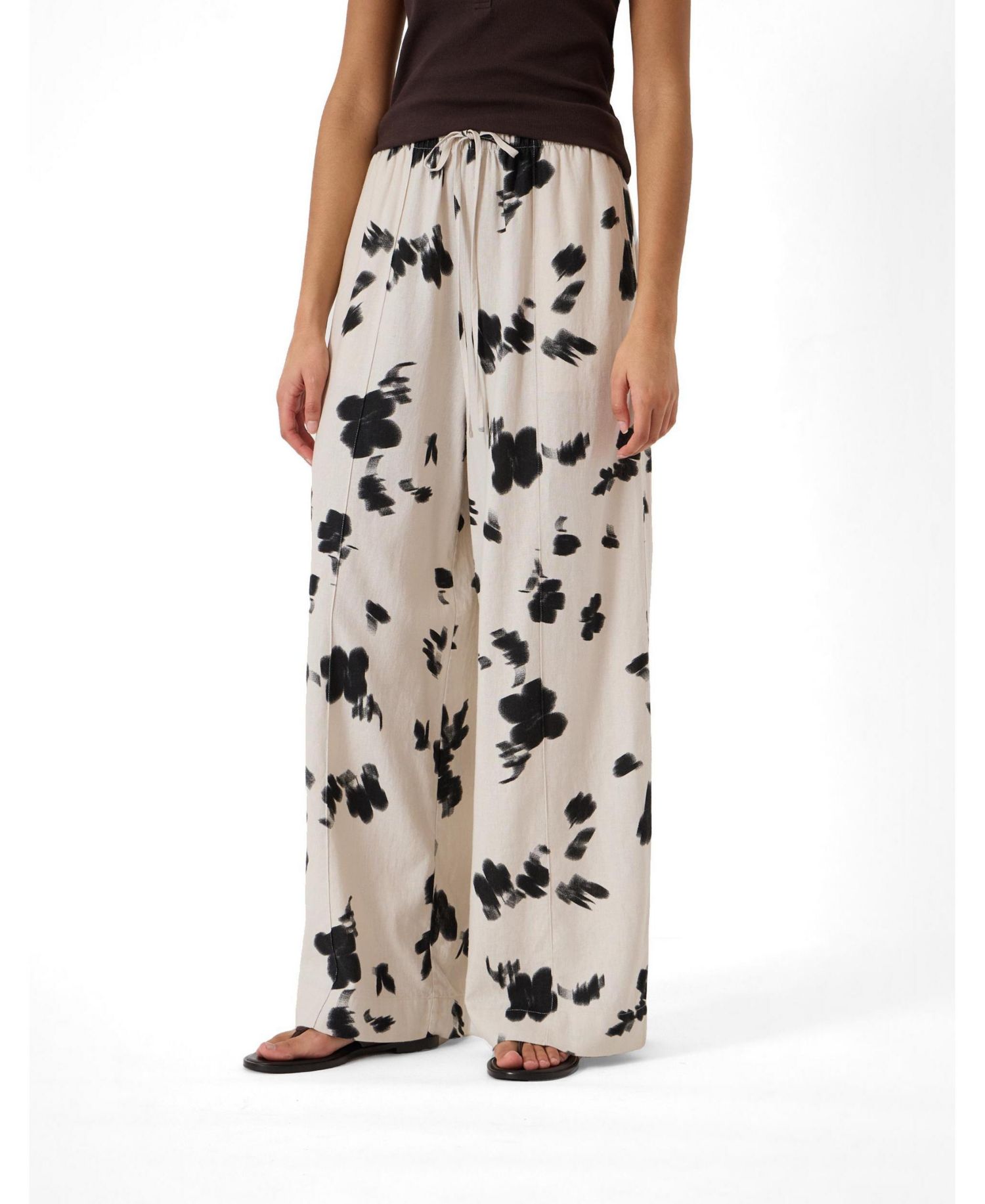 Women's Petunia Linen Blend Wide Leg Trousers