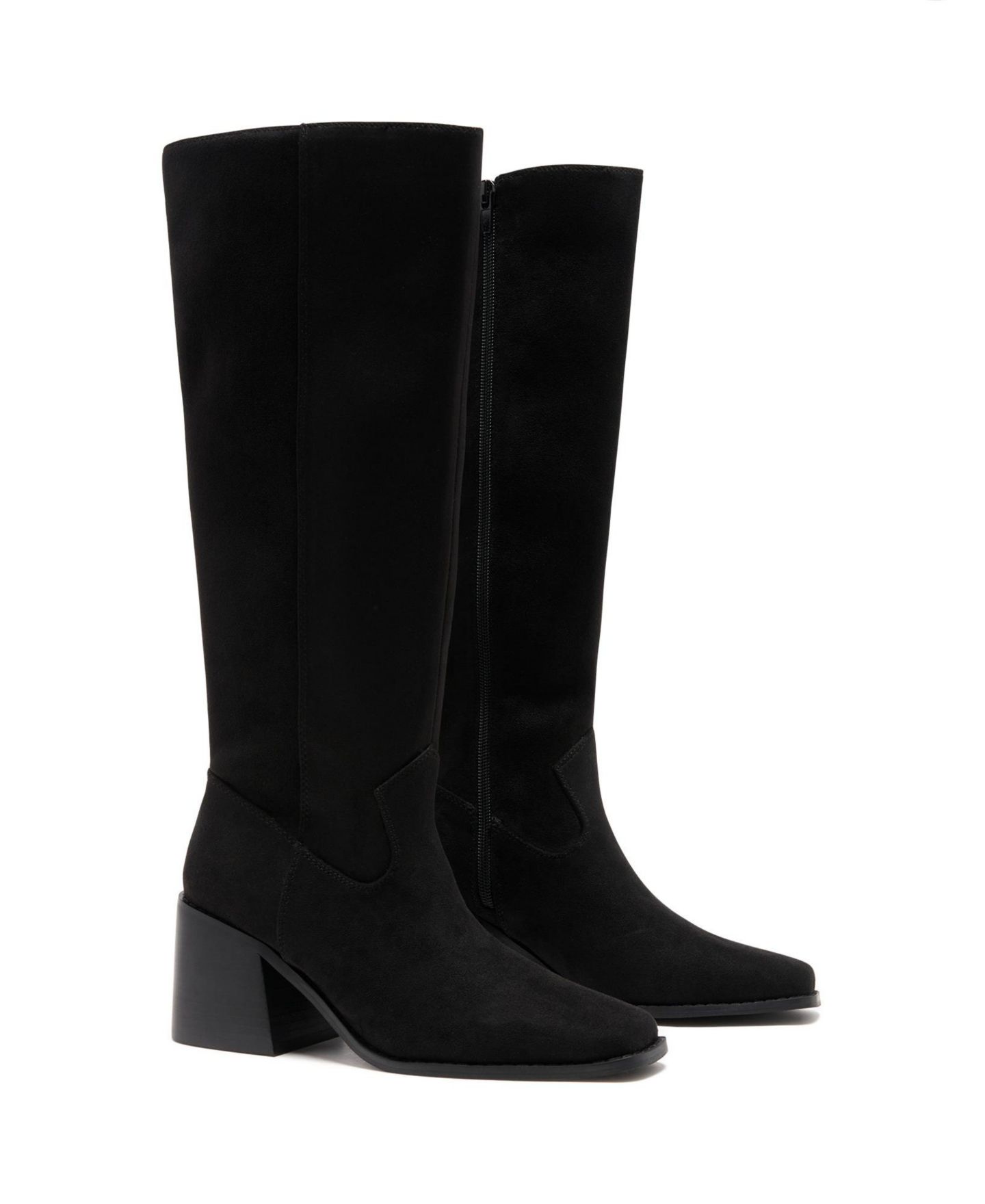 Женские ботинки Therapy Australia Quinn Square Toe Block Heel Tall Boot, цвет: Чёрный — фото 6