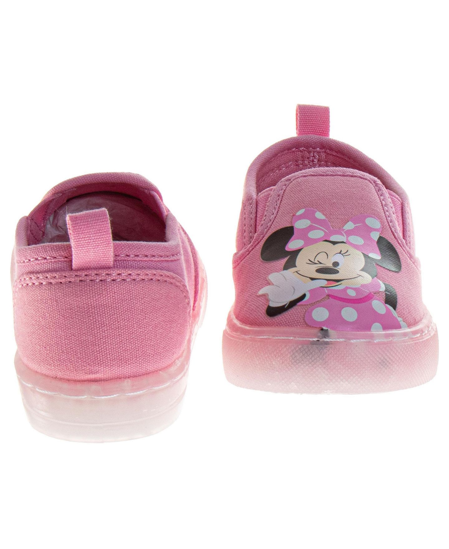 Детские кроссовки Minnie Mouse Slip On Canvas Girls Polka Dot No Lace Everyday Wear Comfortable Durable Sole для девочек, цвет: Розовый — фото 3