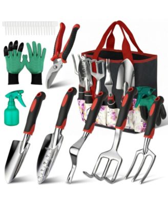 Garden Tools Set Stainless Steel Kit With Tote Bag Rubber Handle Gift For Women Beginners Succulent Home