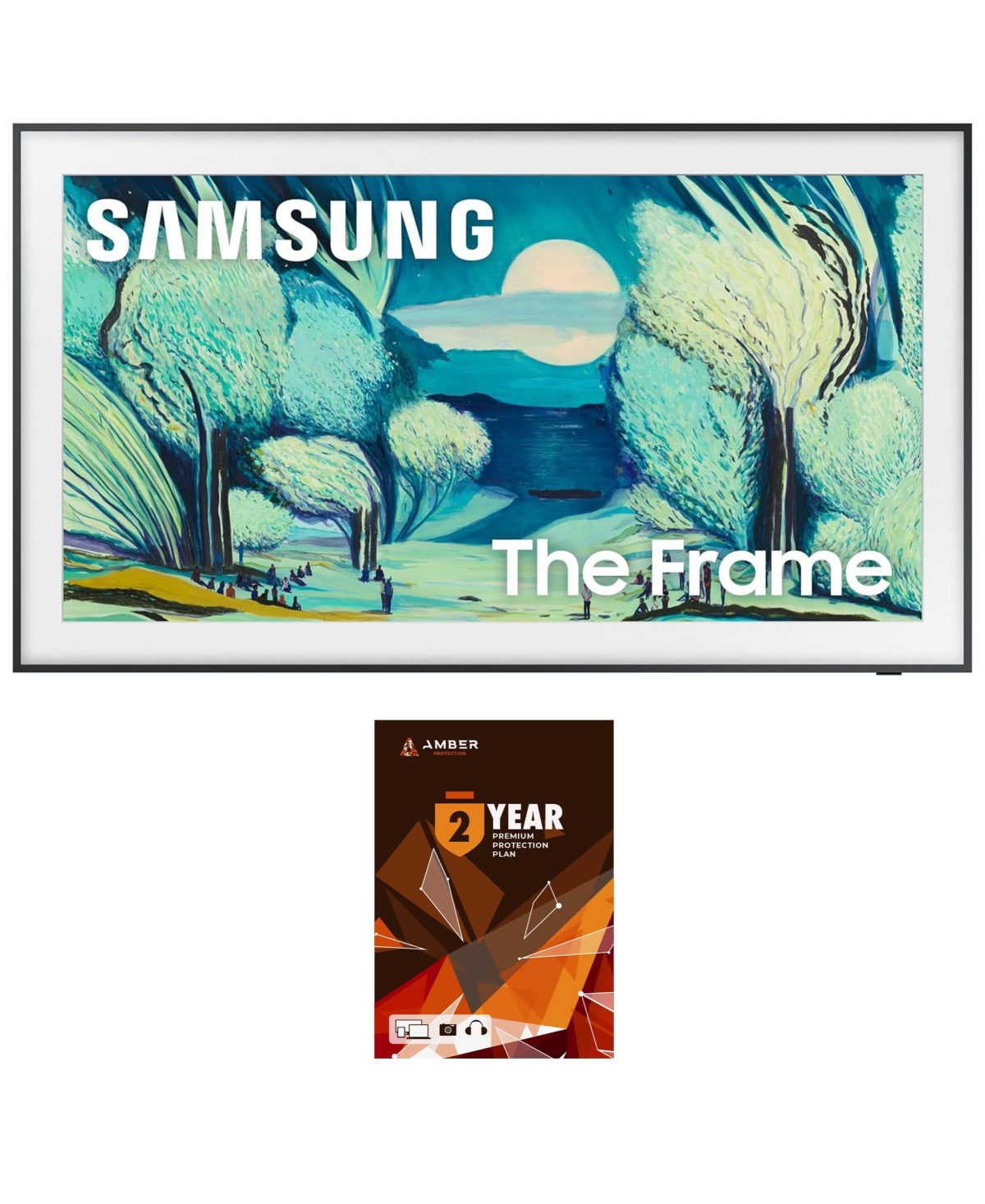 Samsung QN65LS03FADXZA 65 Inch The Frame Qled 4K Art Mode Smart Tv with 2 Year Amber Protection Plan (2025) - Black