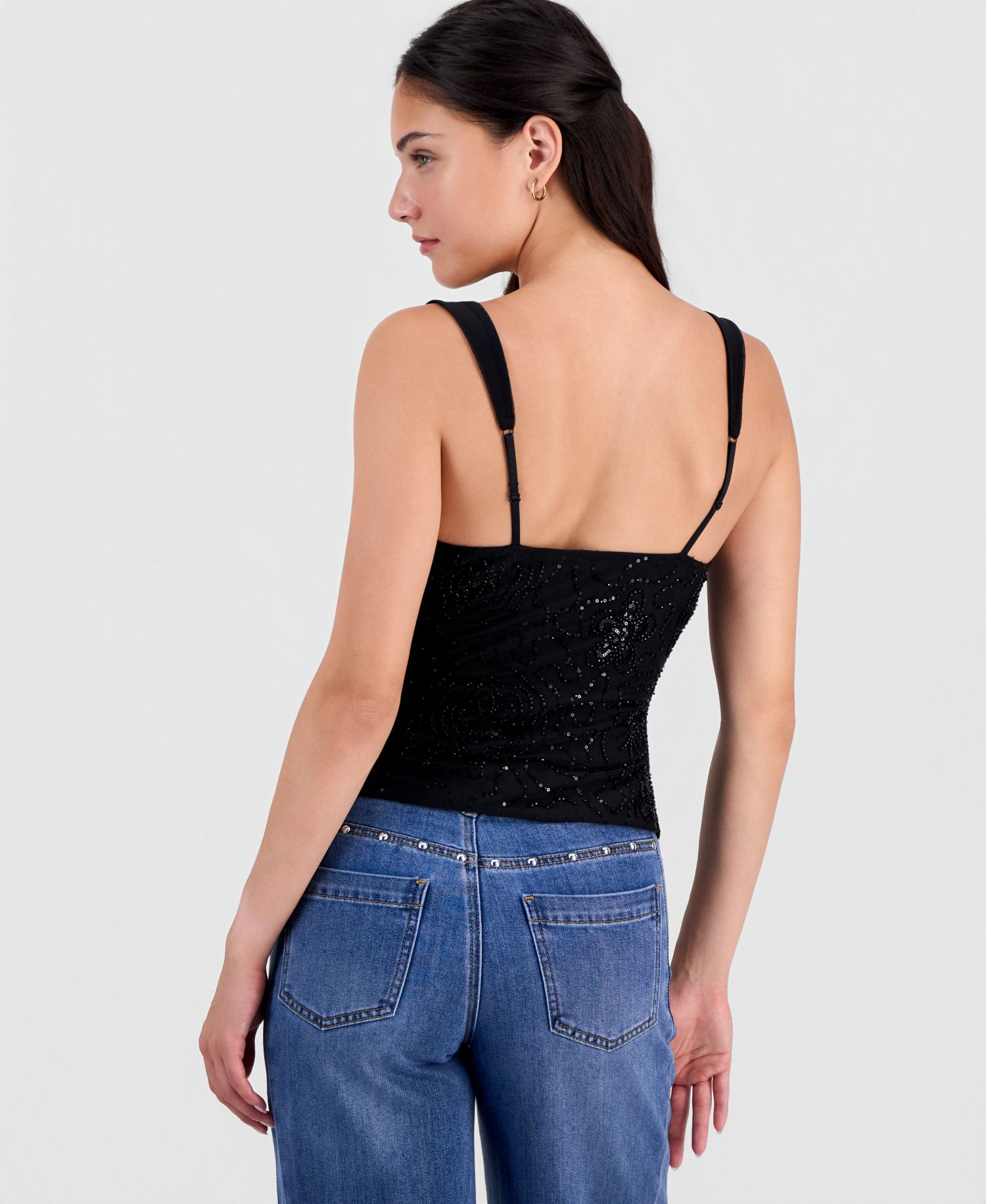 Juniors' Beaded Tank Top