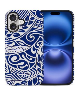 Military Grade Dual Layer iPhone  Case, Ocean Tribal Flow Shockproof Anti-Slip Durable Protective Phone Cover