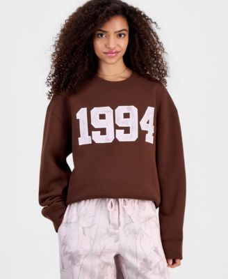 Juniors' Applique Crewneck Sweatshirt