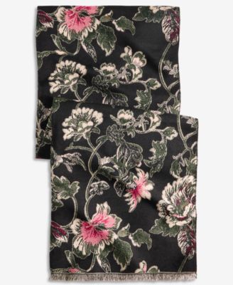 Women's Floral Leaf Jacquard Wrap Scarf