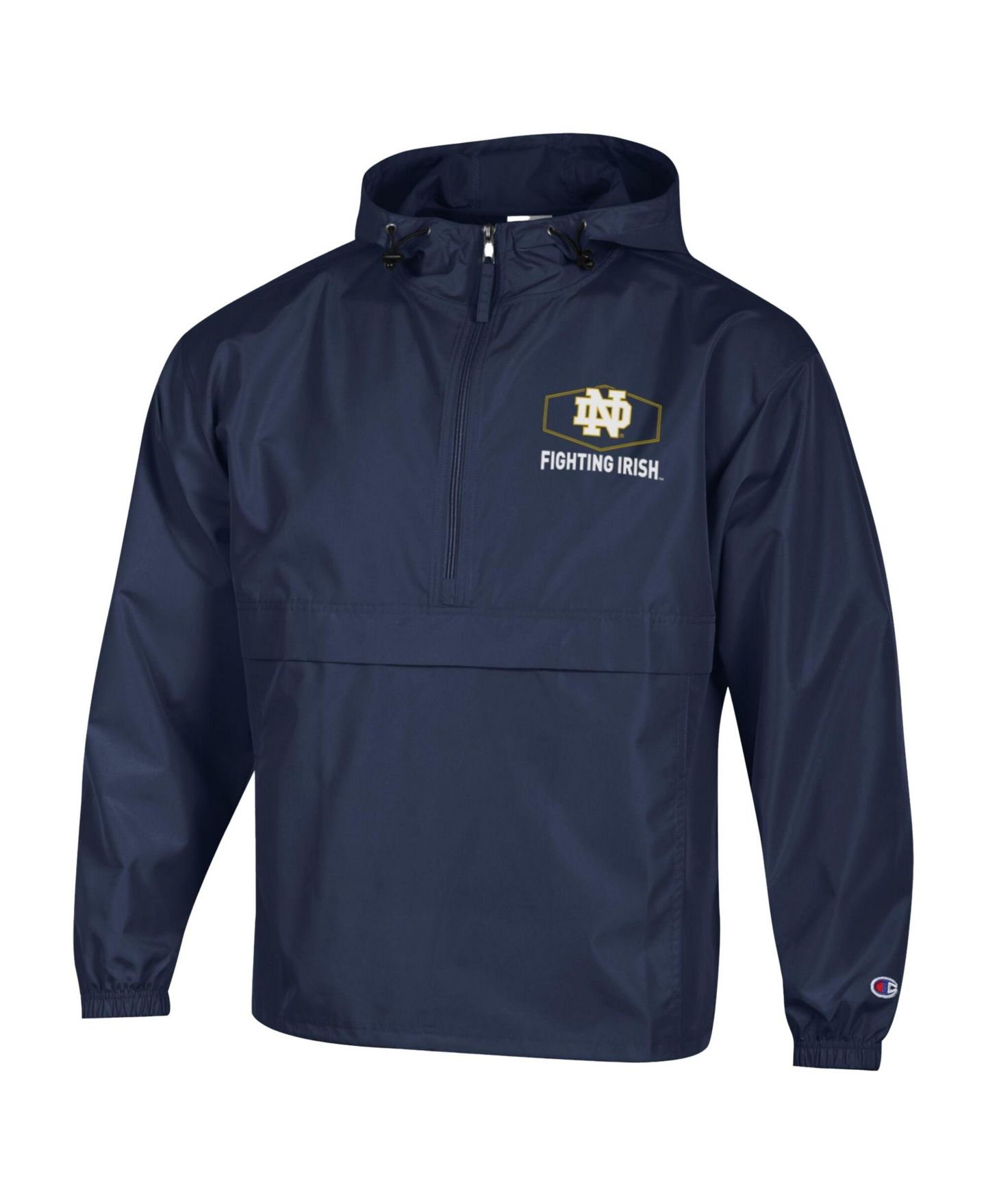 Мужская куртка Champion Navy Notre Dame Fighting Irish Delay Packable Half-Zip — фото 3