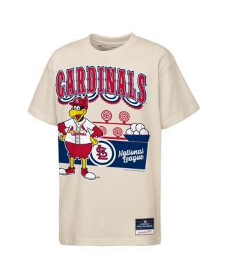 Big Boys and Girls Cream St. Louis Cardinals Step Back Up Mascot T-Shirt