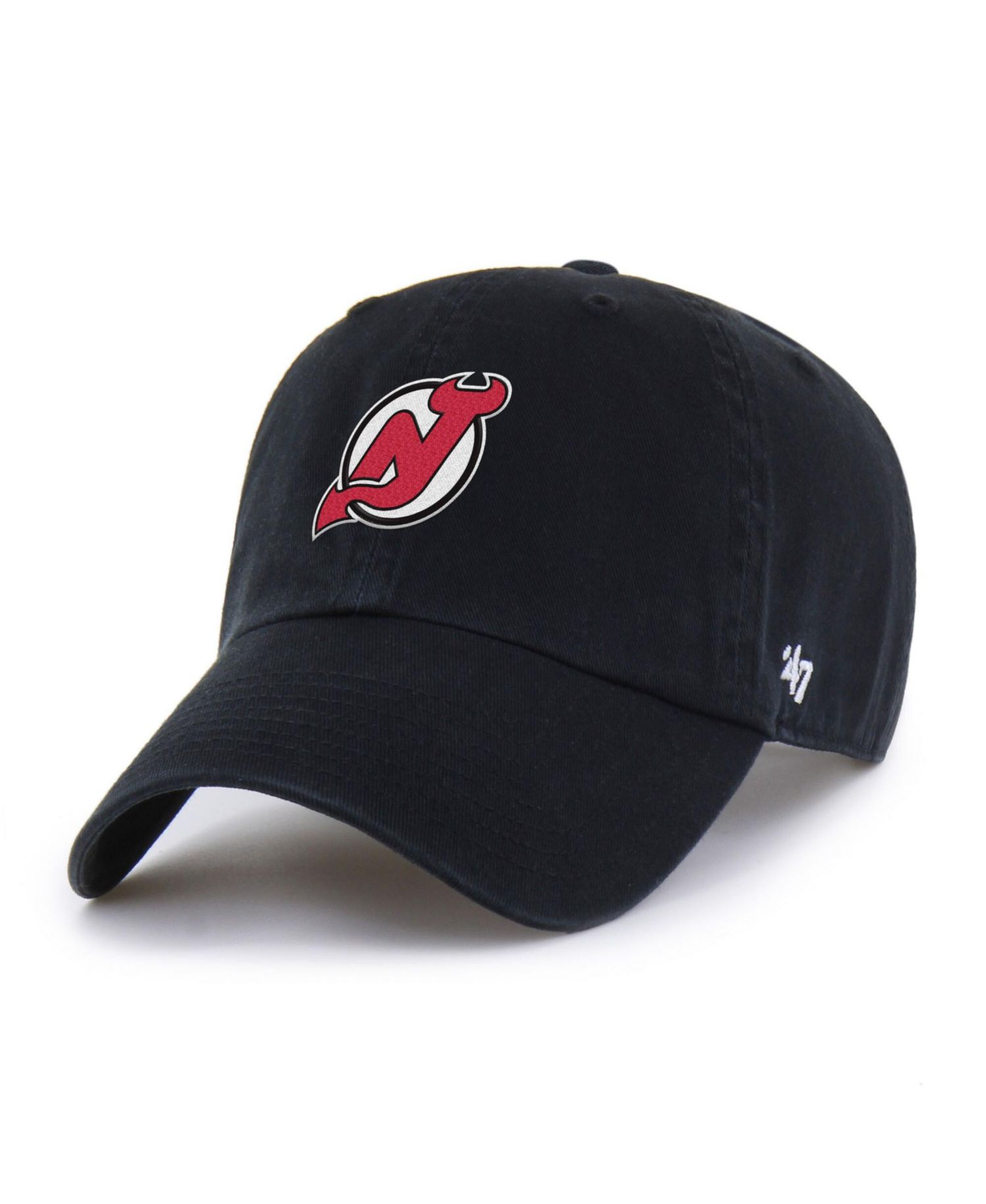 Men's and Women's Black New Jersey Devils Heritage Flag Clean Up Adjustable Hat