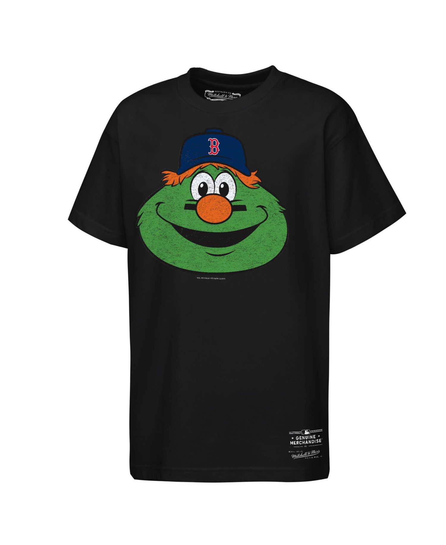 Big Boys and Girls Black Boston Red Sox Big Face Mascot T-Shirt