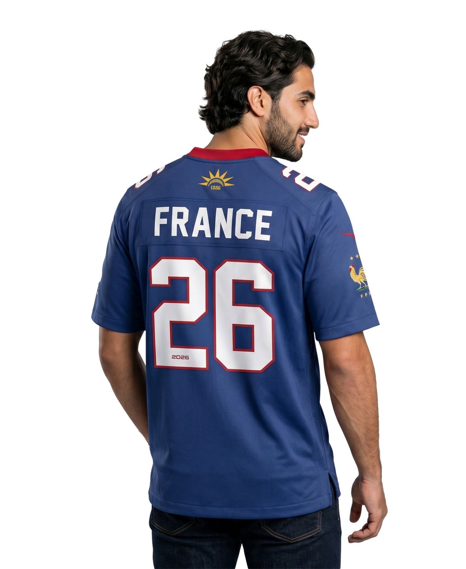 Men's Blue France National Team x NFL Game Jersey