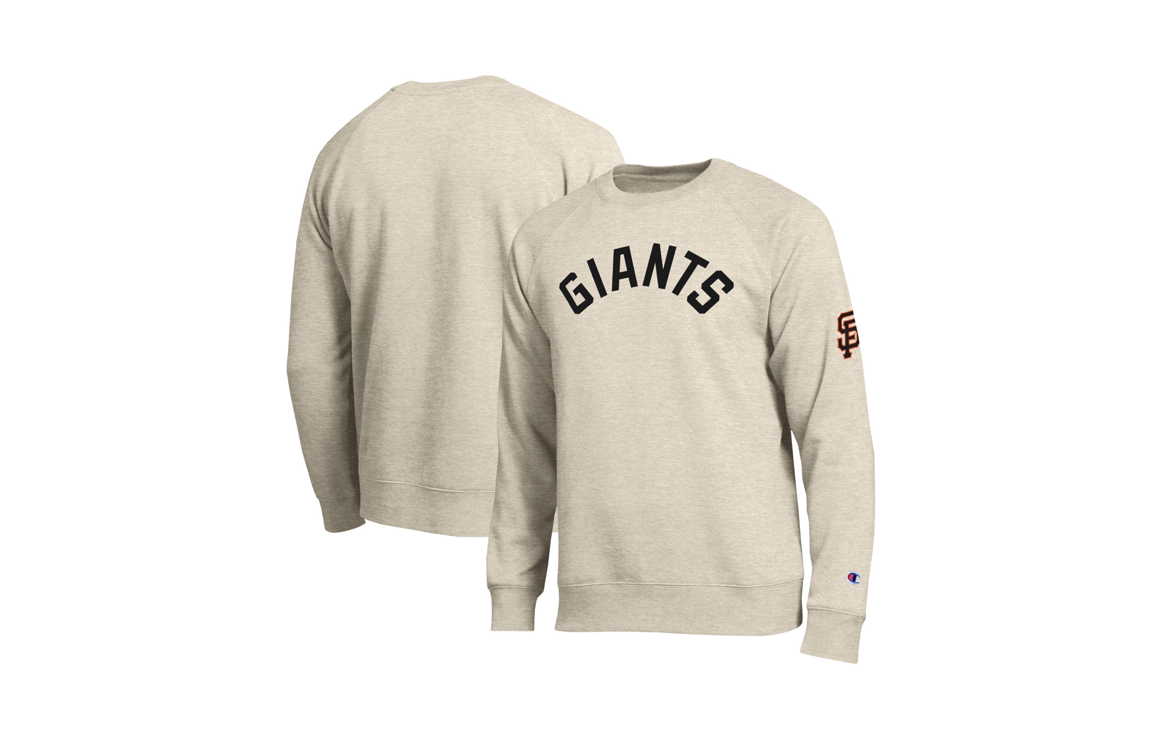 Champion Men's Oatmeal San Francisco Giants All-Star Soft Felt Raglan Sweatshirt