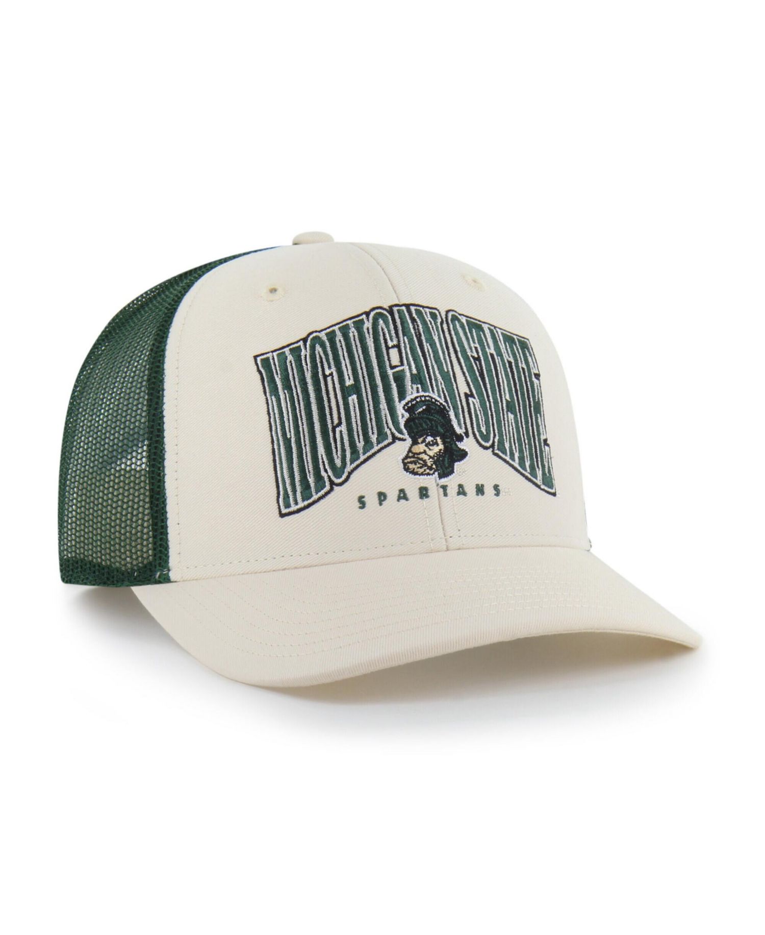 Men's Natural Michigan State Spartans Drawbridge Trucker Adjustable Hat