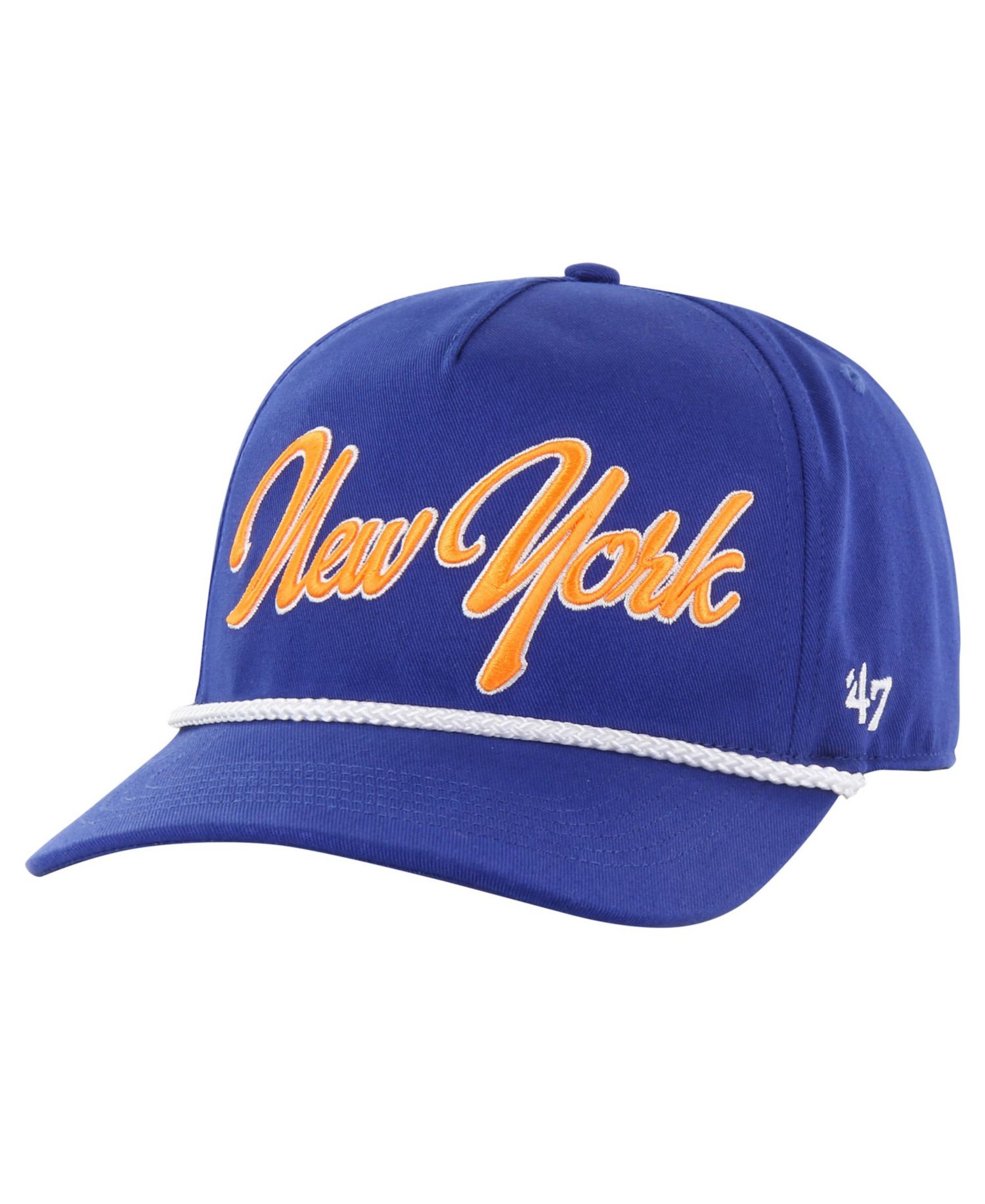 Men's Blue New York Knicks Overhand Logo Hitch Adjustable Hat