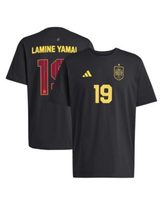 Men's Lamine Yamal Black Spain National Team Name & Number T-Shirt
