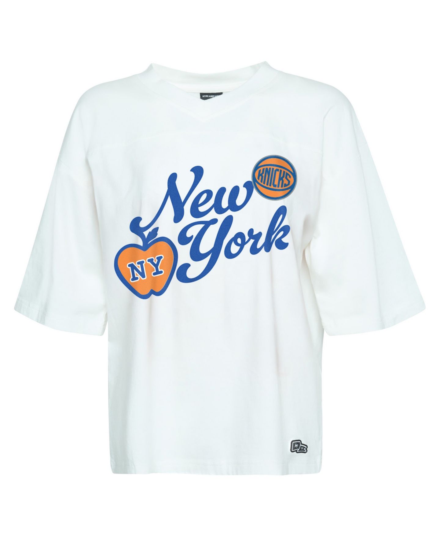 Женская футболка Hype And Vice White New York Knicks Oversized Football — фото 3