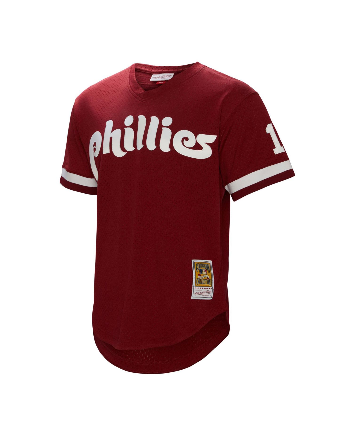 Men's John Kruk Burgundy Philadelphia Phillies Big & Tall Cooperstown Collection Mesh Batting Practice Jersey