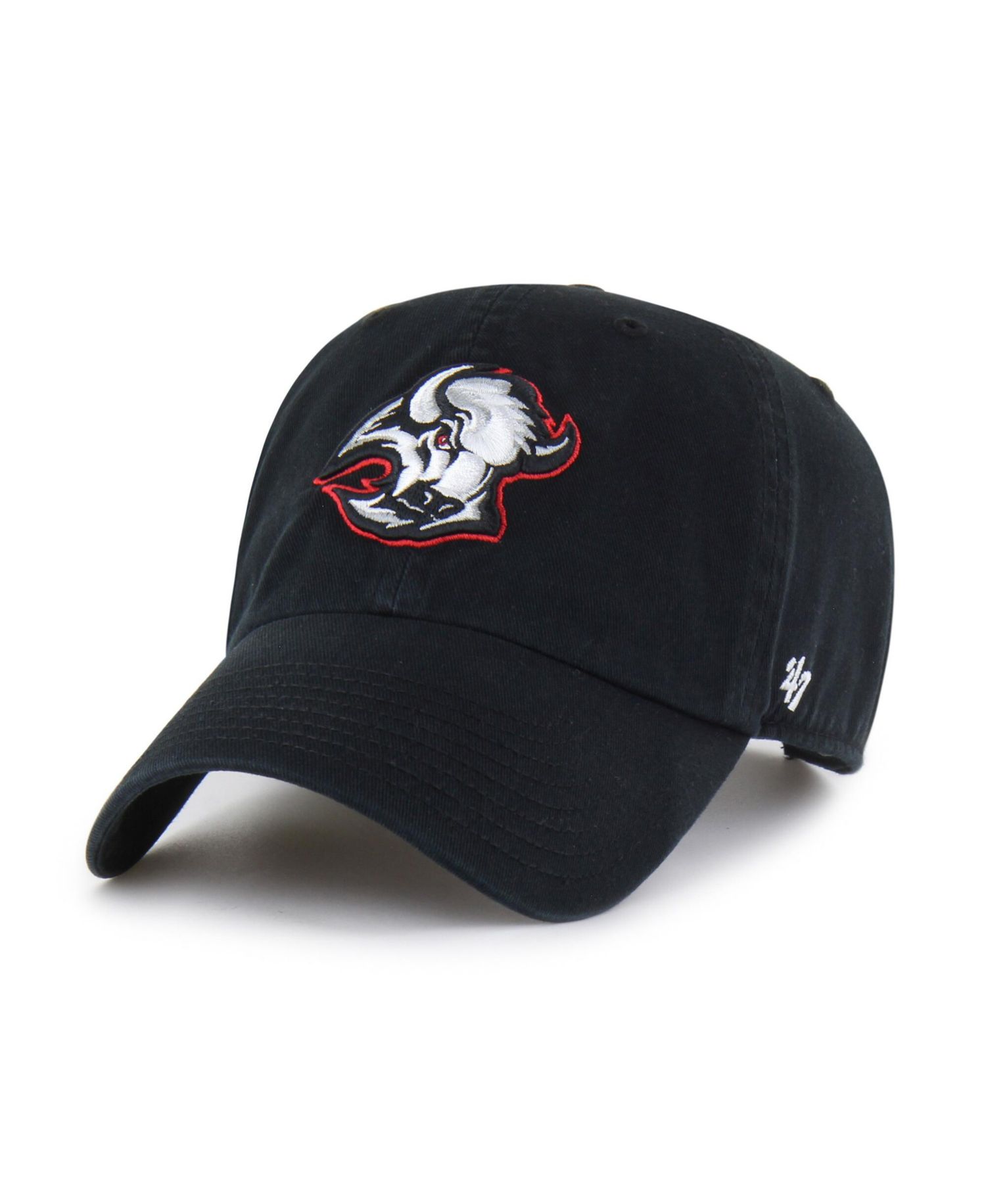 Men's Black Buffalo Sabres Logo Clean Up Adjustable Hat
