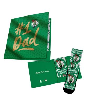 Men's and Women's Kelly Green Boston Celtics #1 Dad Gift Card Socks