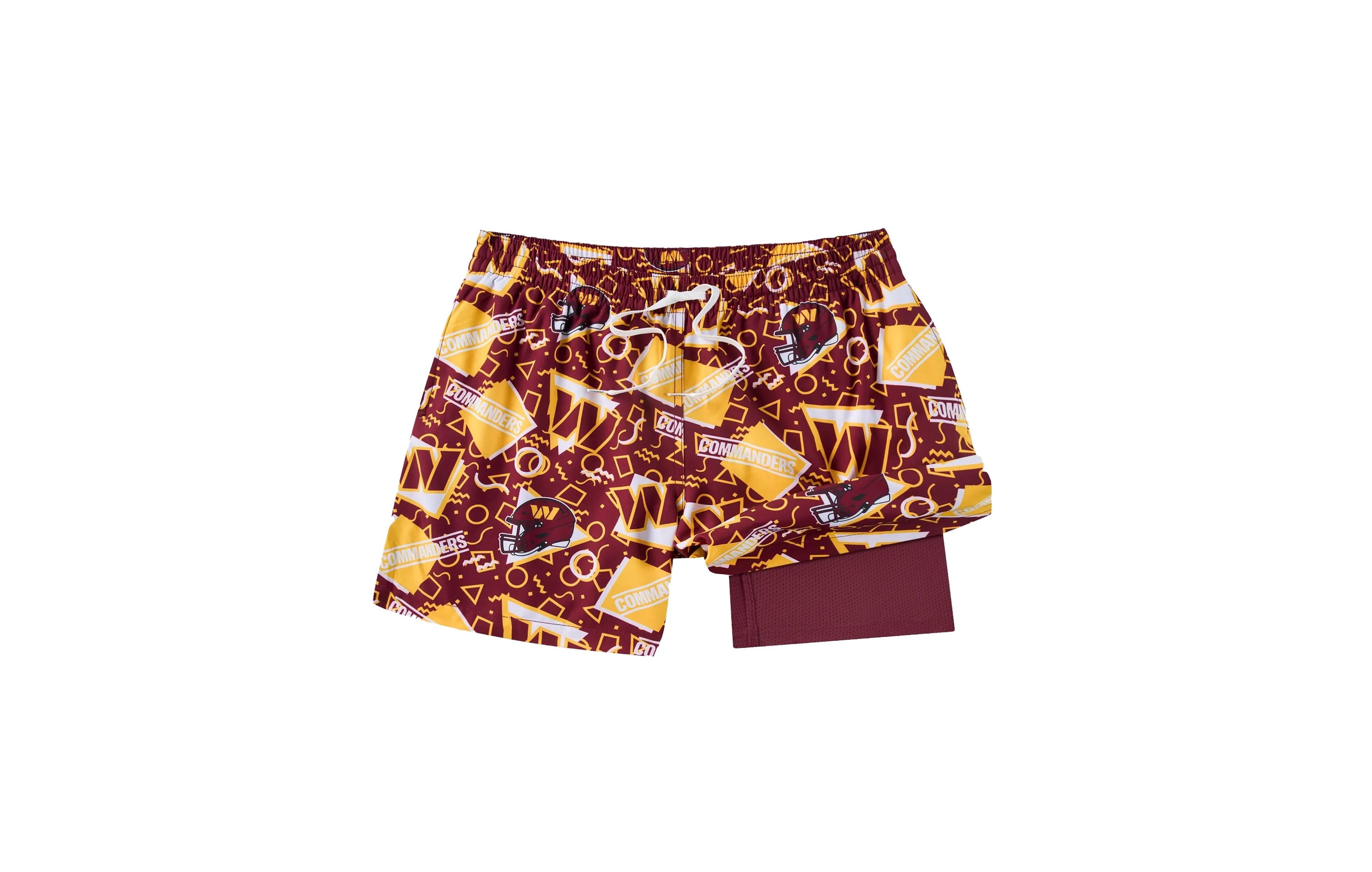 Chubbies Men's Cardinal Washington Commanders Game Day Fit Classic Lined Swim Trunks
