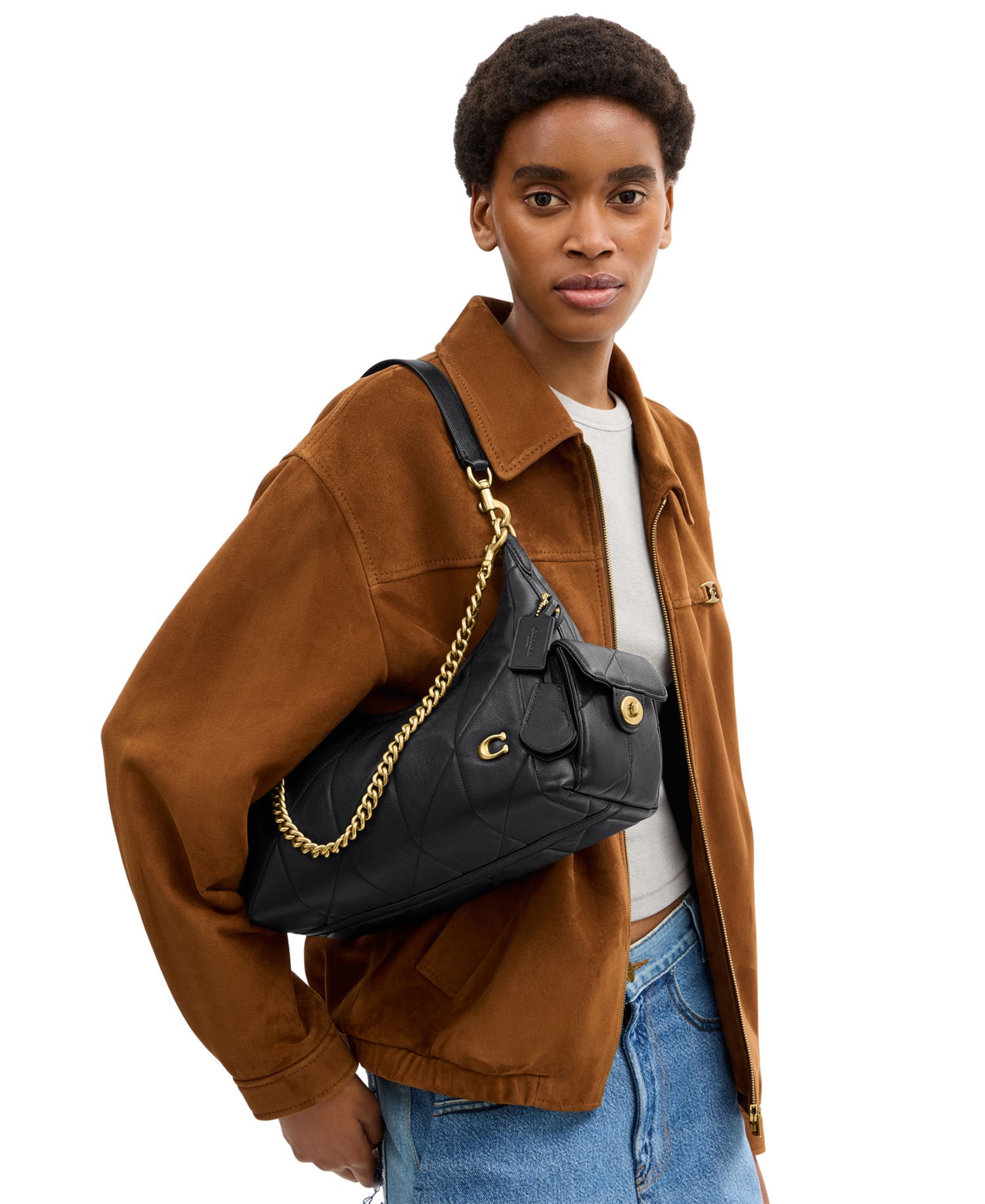 Pocket Juliet Medium Quilted Leather Shoulder Bag 30